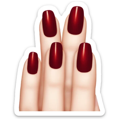 deep red cat eye nail sticker