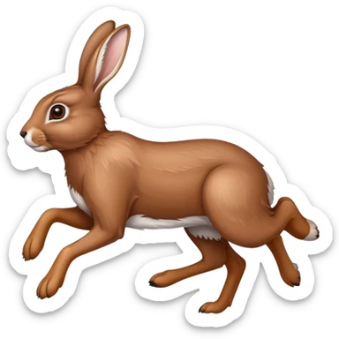 Running hare sticker