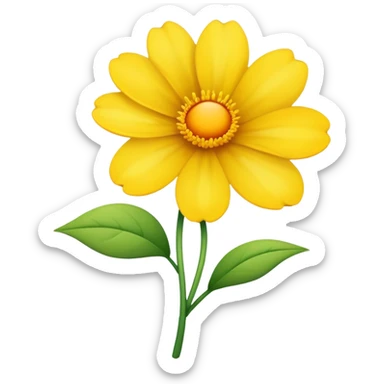 Blume beginnt zu blühen, gelb sticker