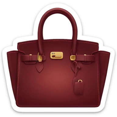 Dark red birkin sticker