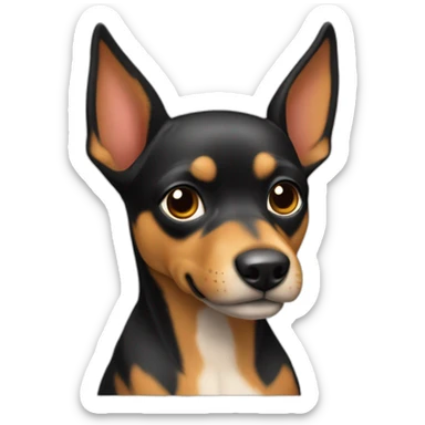 Perra mini pincher de 8 años  sticker