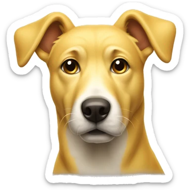 yellow dog sticker
