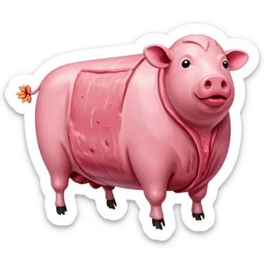 van gogh pink SPAM  meat flowers landscape sticker