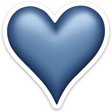 Navy blue heart sticker