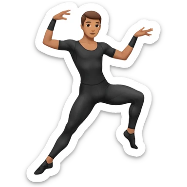 male dance choreographer with full tights  sticker