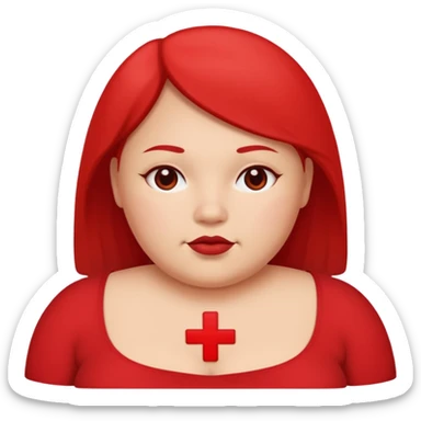 Persona gorda con el simbolo de prohibido  sticker