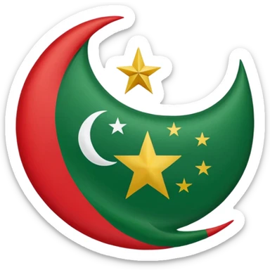 Pti flag sticker