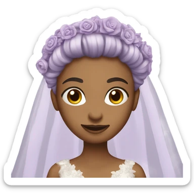 lavender wedding dress sticker