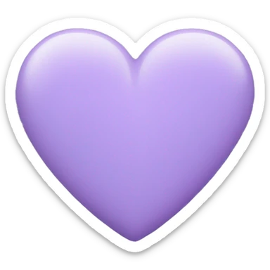 Lavender heart sticker