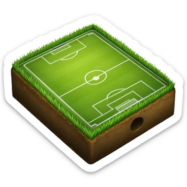 piece of short grass of a soccer field sticker