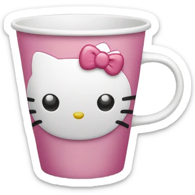 hello kitty empty cup sticker