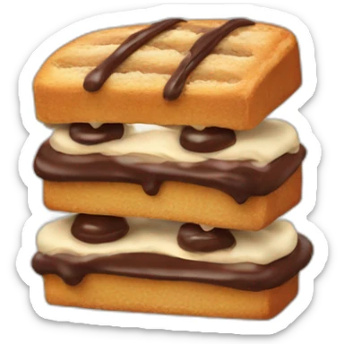 Kaputtes Nutellabrot sticker