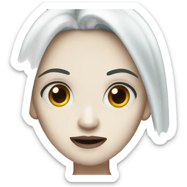 Long black hair pale vampire  sticker