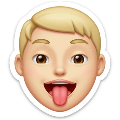 Tongue out while winking sticker