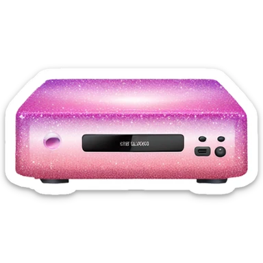 Ombre pink DVD player with glitter  sticker