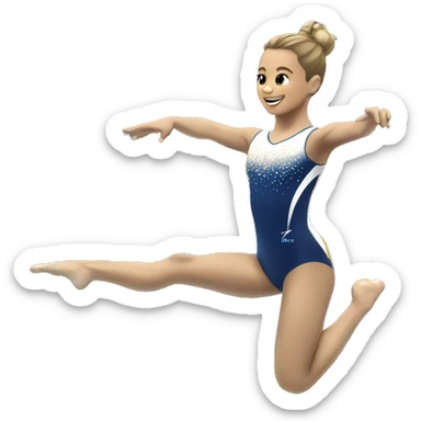 Gymnast on vault  sticker