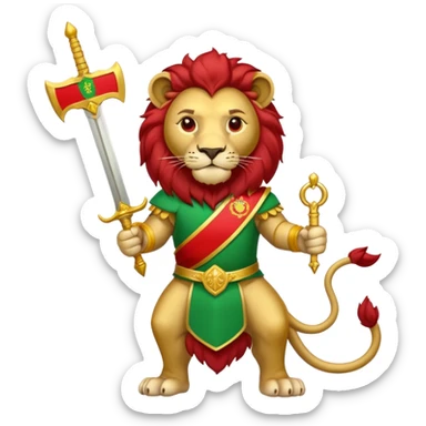 Lion and sun iran flag sticker