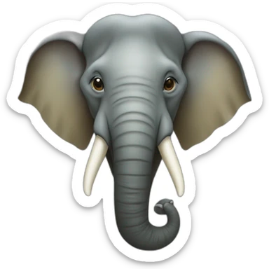 Borneo Pygmy Elephant head sticker