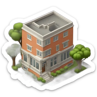 building model isometric san francisco sticker