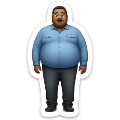 Extremely fat man  sticker