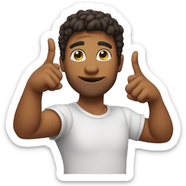 This ✌️ but the two fingers must be flexed sticker