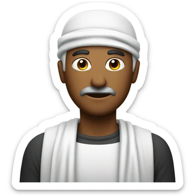 mann mit kopftuch und bart sticker