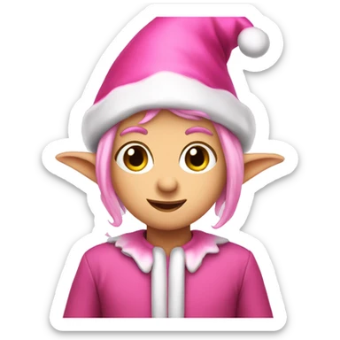 Pink elf sticker