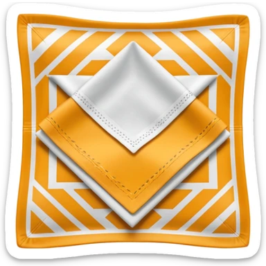 square flapped patterned napkin sticker