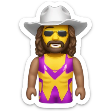 Macho man Randy savage with slim Jim sticker