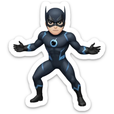 marvel character black bolt with black mask sticker