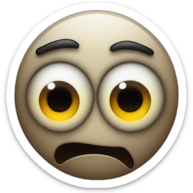 Emoji with a lot of scary eyes sticker