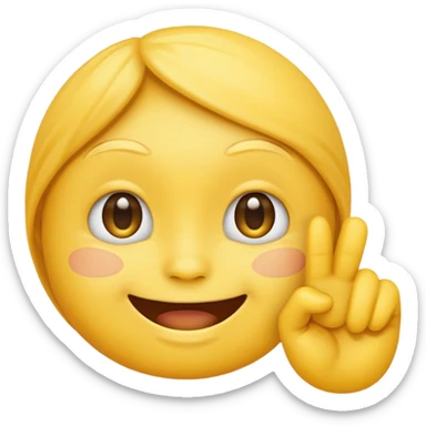 yellow emoji who do fingermouthing sticker