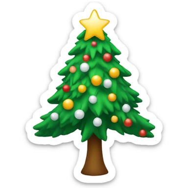 Christmas tree white sticker