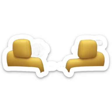 Inside car view from backseat sticker