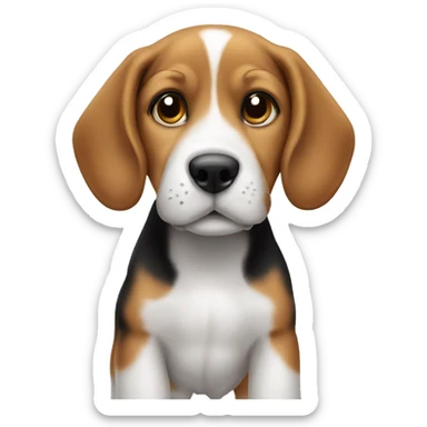 Beagle puppy standing sticker