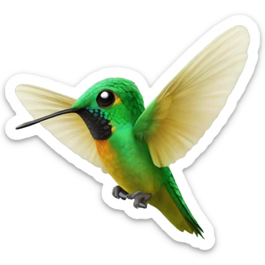 emoji de un colibrí con dos  sticker