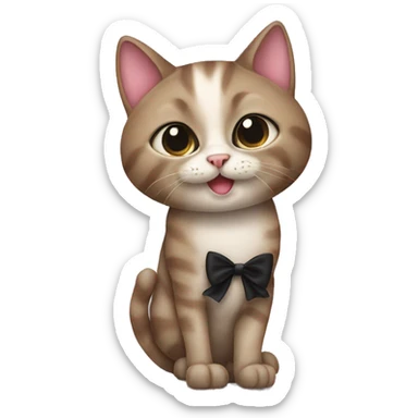 Cat with heels sticker