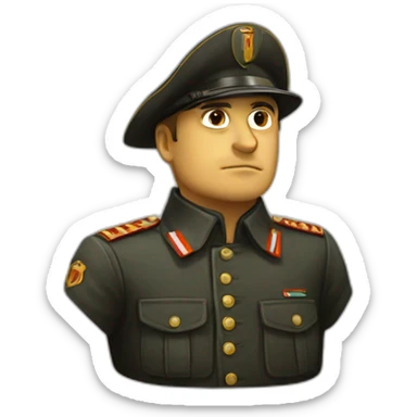 mussolini italy sticker