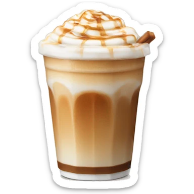 Ice latte with salted caramel  sticker