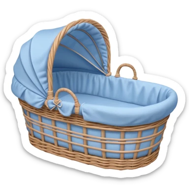 blue baby bassinet sticker