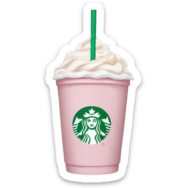 Starbucks rose pale  sticker