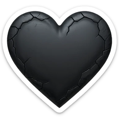 black heart with grunge texture sticker