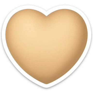 Beige heart copy paste sticker