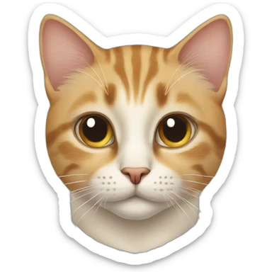 Cat with a spot on the nose sticker