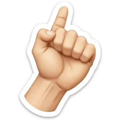 back of veiny fist rearview sticker