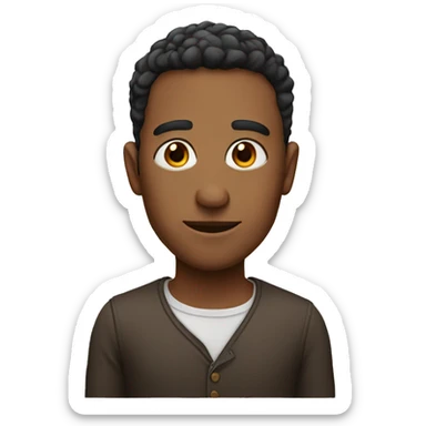 portrait of a brown-eyed man sticker