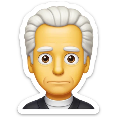 Simpson white hair sticker