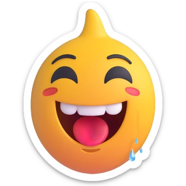 laughing face with tears 3D emoji sticker