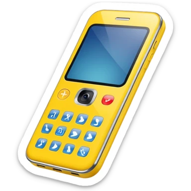 sarı cep telefonu sticker
