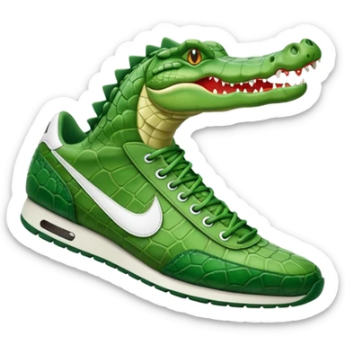 Un cocodrilo con zapatillas Nike sticker